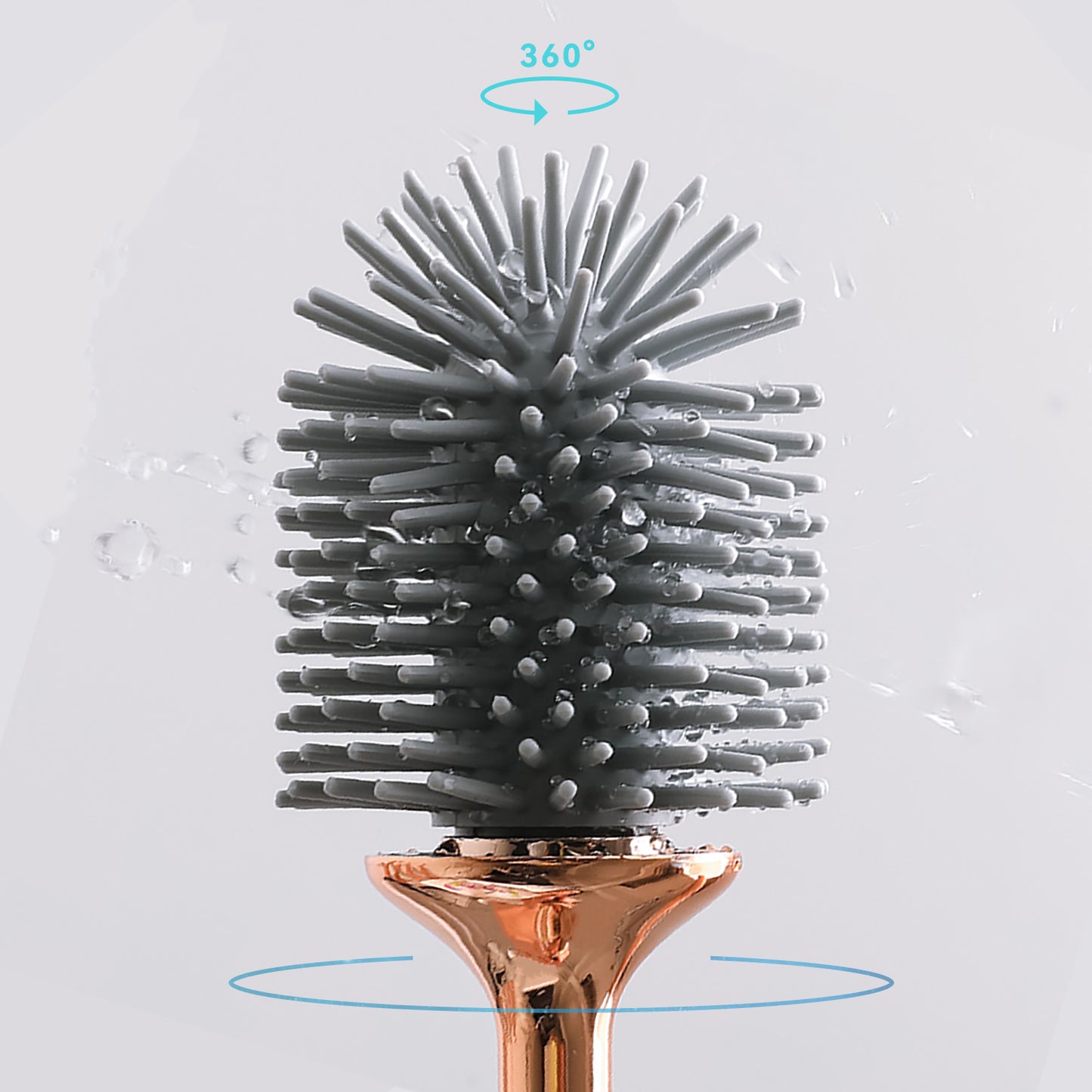 Aokala Toilet Brush And Holder, Elegant Toilet Bowl Brush Set with Ergonomic Long Handle, Modern Bathroom Decor Cleaning Accessories, Durable, Deep Cleaning Christmas Gifts/Halloween Gifts! - Black & White