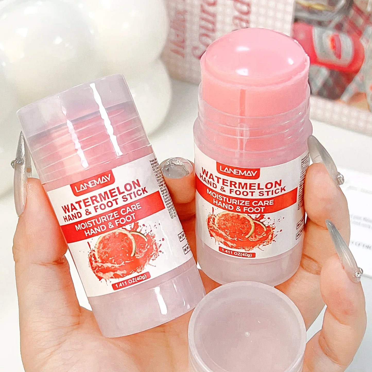 Crème Hydratante en Profondeur pour les Pieds Secs et Craquelés, Talon, Doux, Adoucissant la Peau, Fruité, Soins des Mains et des Pieds, Outils en Bâton, 40g